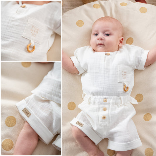 Baby Boy Summer Mini Cotton Dress 2-Piece Set