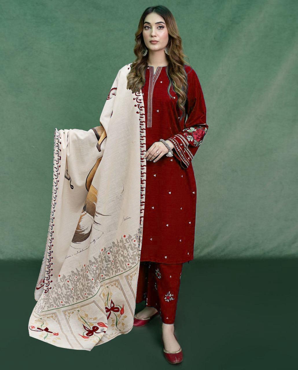 PURE LAWN 3PC EMBROIDERED