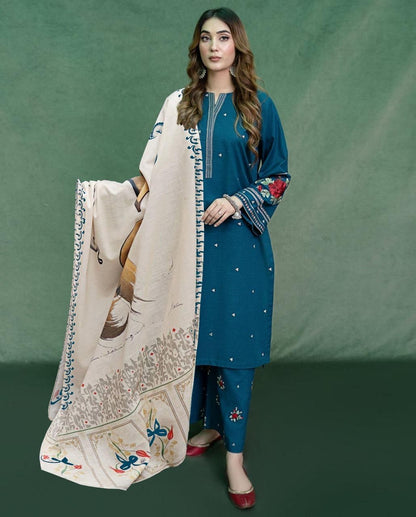 PURE LAWN 3PC EMBROIDERED