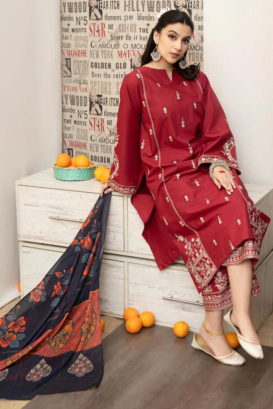 PURE LAWN 3PC EMBROIDERED
