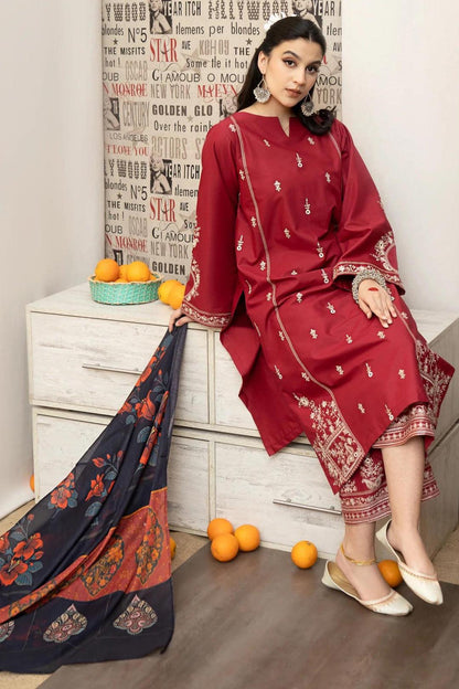 PURE LAWN 3PC EMBROIDERED