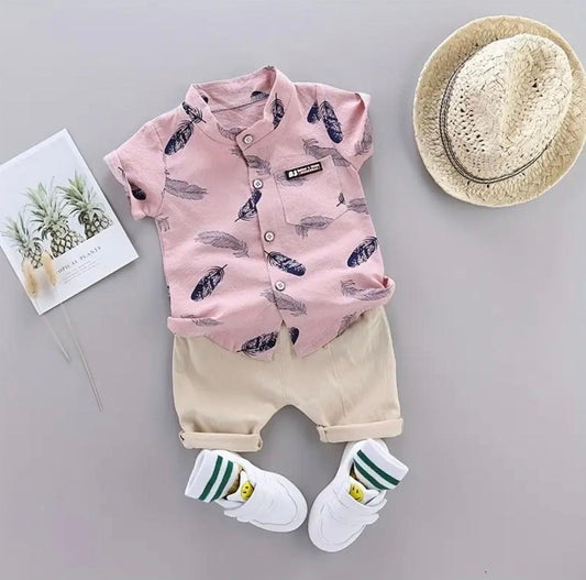 New Design Cotton Shirt And Shorts For Baby