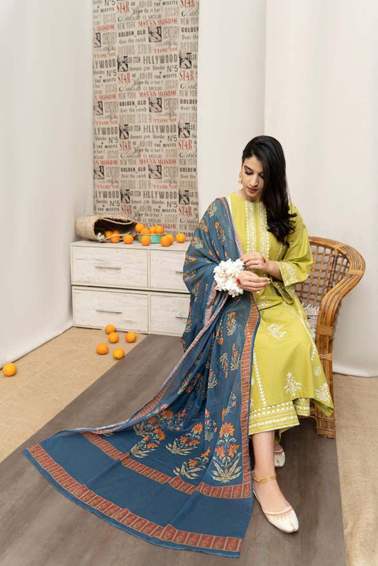DHANAK 3PC EMBROIDERED