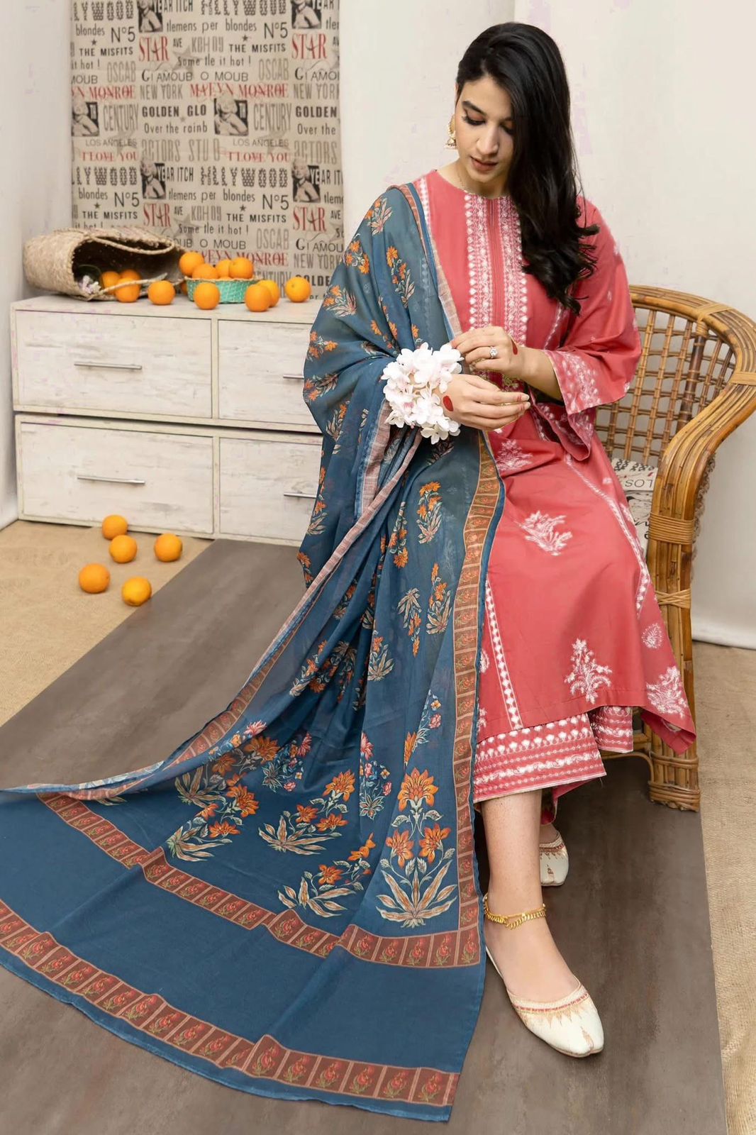 DHANAK 3PC EMBROIDERED