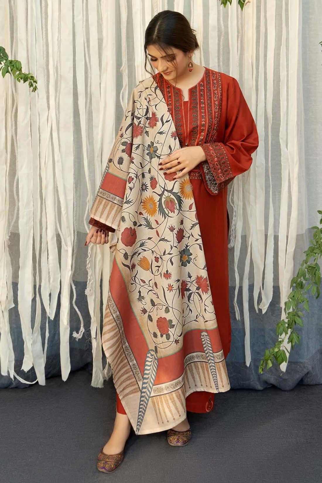 DHANAK 3PC EMBROIDERED