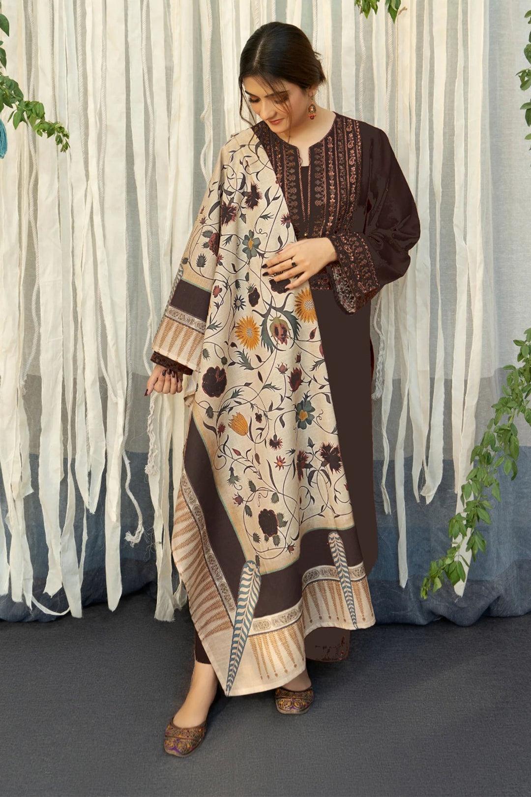 DHANAK 3PC EMBROIDERED