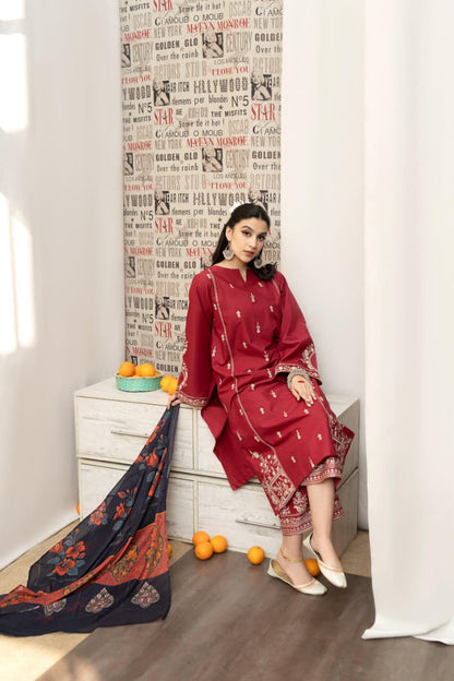 DHANAK 3PC EMBROIDERED