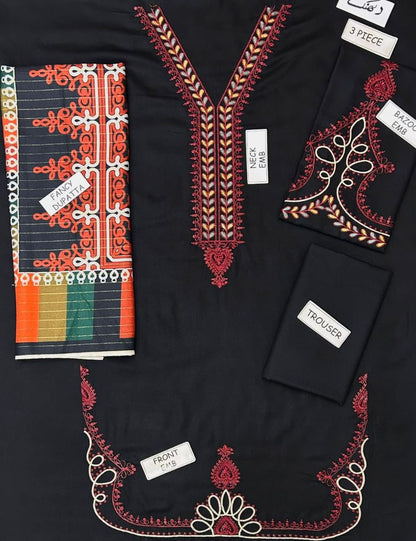 03PCS UNSTITCHED SUIT