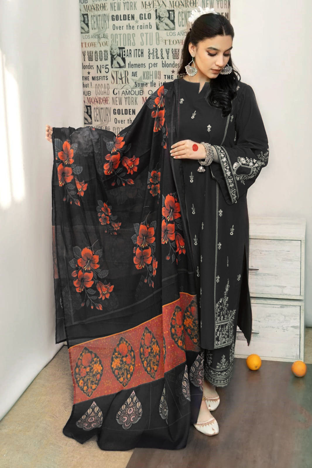 PURE LAWN 3PC EMBROIDERED