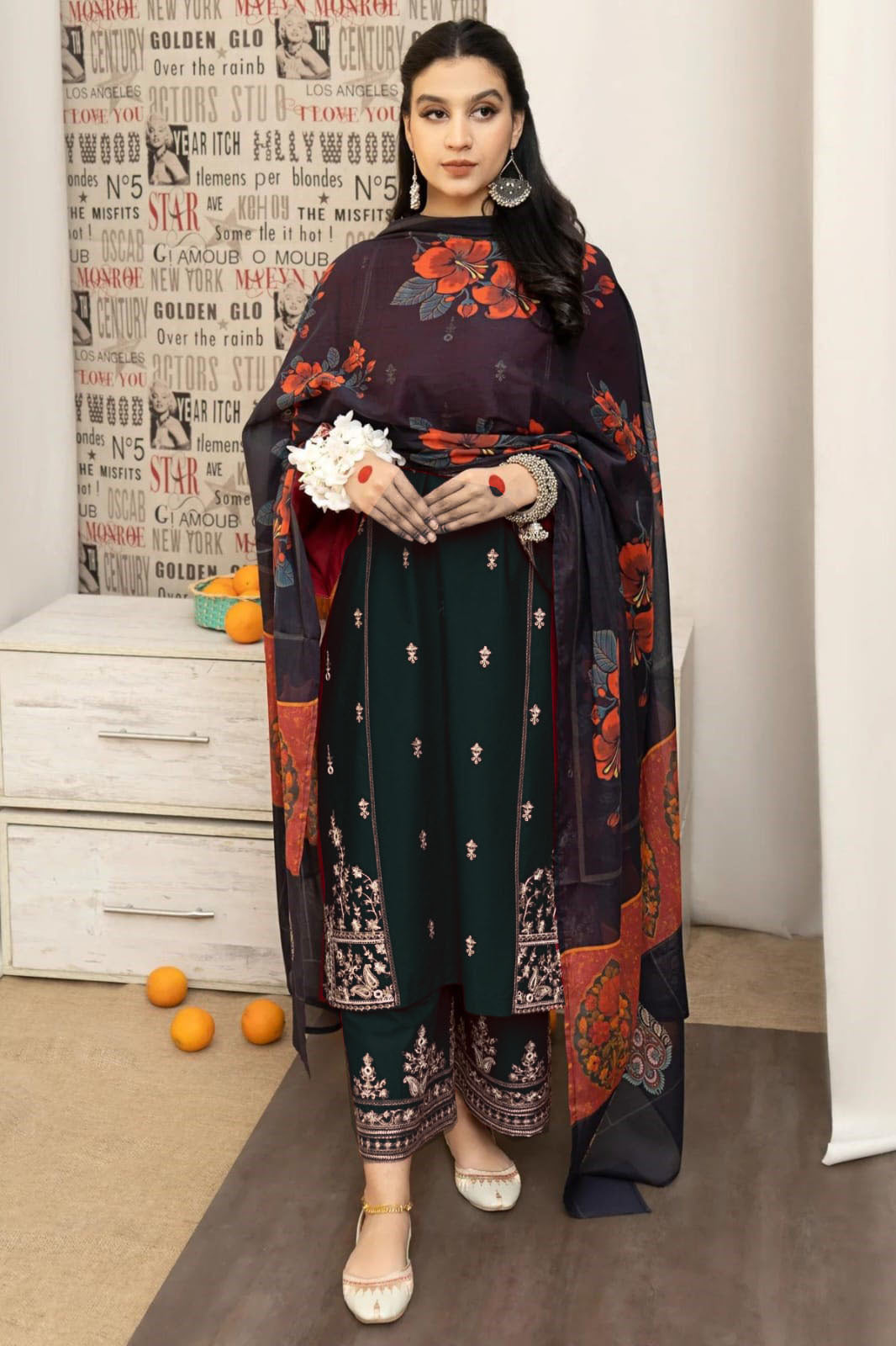 PURE LAWN 3PC EMBROIDERED
