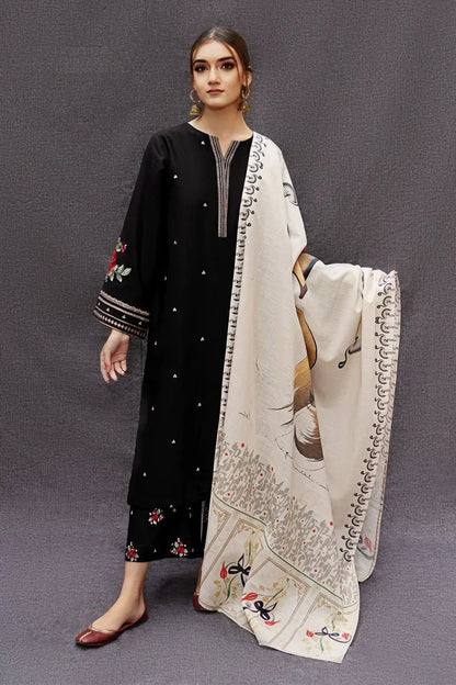 PURE LAWN 3PC EMBROIDERED
