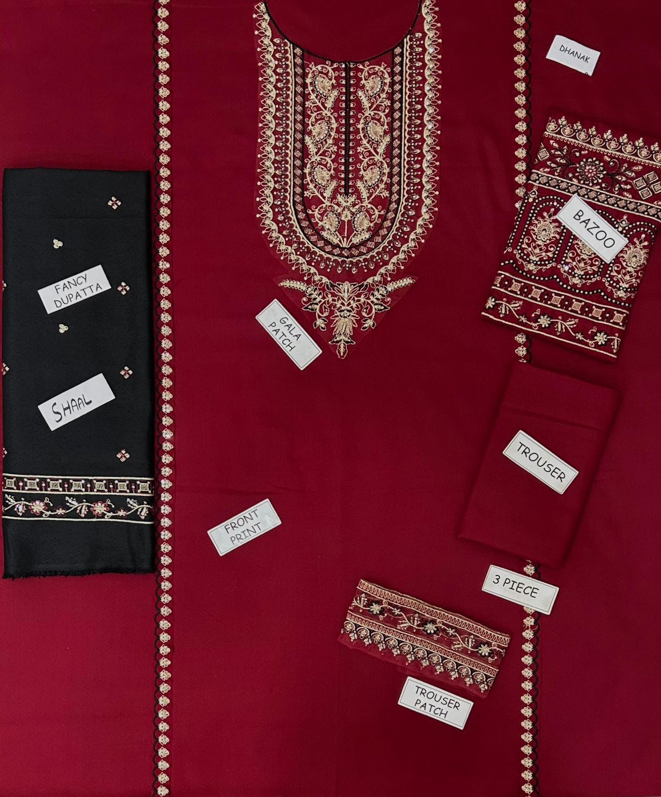 03PCS UNSTITCHED SUIT