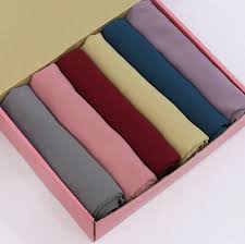 Georgette Hijab Box Of 6 In "Sunset Vibes"